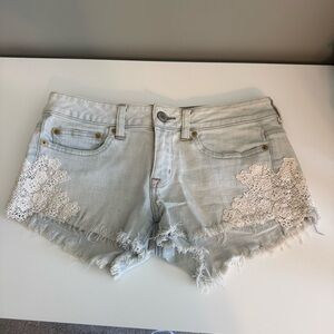 American Eagle Crochet Denim Festival Shortie, 4